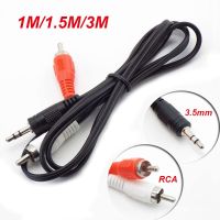 【LZ】♂  Mini Plug para 2 RCA Masculino Splitter Connector Jack estéreo Phono Audio Speaker Cabos Adaptadores 3.5mm