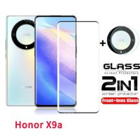 ฟิล์ม X9a 2023 Honor 2 In 1ปกป้องหน้าจอสำหรับเป็นเกียรติ X9a X 9 HonorX9a 5G 2023กระจกนิรภัยป้องกันเต็มพื้นที่ฟิล์มกันรอยด้านหน้าเลนส์ด้านหลัง