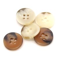 HENGC Large Resin Imitation Horn Buttons For Clothes Irregular Coat Sweater Suit Windbreaker Brown Sewing Accessories Wholesale Haberdashery