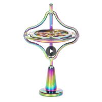 Colorful Fingertip Gyroscop Self-balancing Decompression Finger Spinner Toy Metal Anti-gravity Kid Educational Fidget Toy Gift