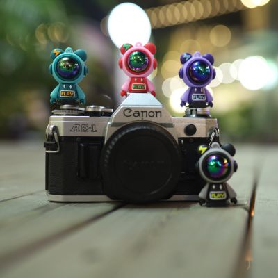 3D Creative นักบินอวกาศ Spaceman กล้องไฟฉายฝาครอบรองเท้าร้อนสำหรับ Canon Nikon Fuji Samsung Leica Olympu LUMIX Mirrorless
