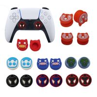 GSVZT 3D หมวกคอนโทรลเลอร์ ปุ่มเคส สำหรับ PS4/PS5 เคส Thumbstick ฝาครอบจอยสติ๊ก ฝาครอบป้องกัน ฝาครอบหัวแม่มือ