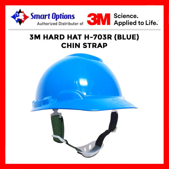 3M™ Hard Hat H703R Blue with Chin Strap Lazada PH