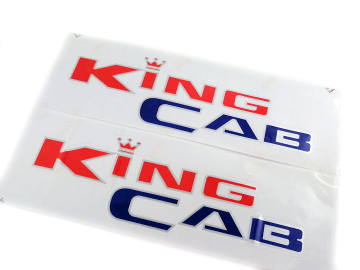 สติ๊กเกอร์-sticker-king-cab-1-ชุด-2-ชิ้น-ติดได้-ซ้าย-ขวา-ติดรถกระบะปี-2000-สติ๊กเกอร์-ขนาด-23x14-cm-สีดำแดง-ติด-nissan-big-m-big-m-frontier-นิสสัน-บิ๊กเอ็ม-ฟอร์นเที