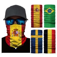 National Flag Magic Scarf Men Cycling Seamless Balaclava Head Scarves Outdoor Sports Headband Neck Warmer Bandanas Face Mesh