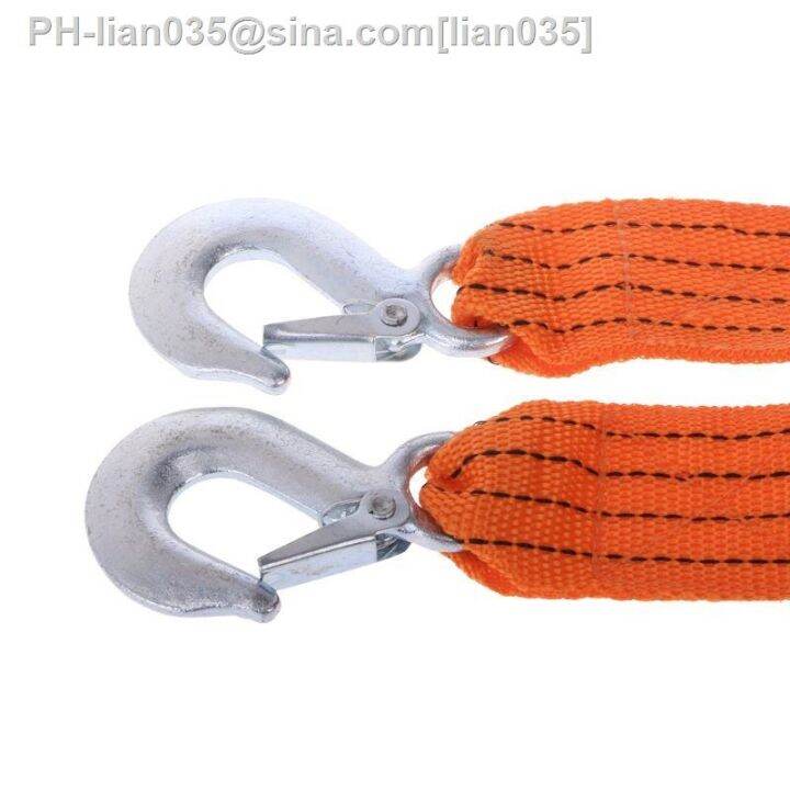 car-4m-3-ton-tow-towing-pull-rope-strap-hooks-heavy-duty-road-recovery-new