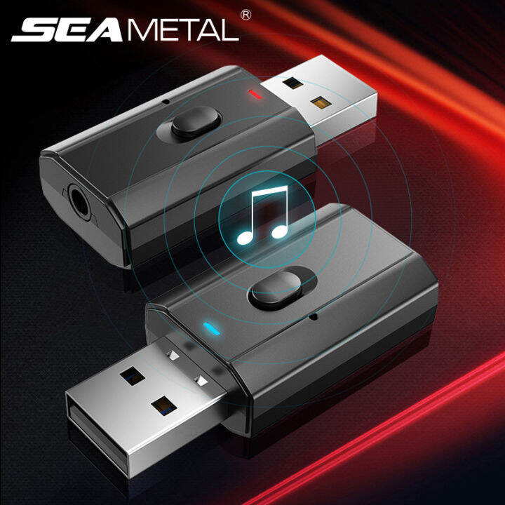 AUX 5.0 Bluetooth Receiver Car USB Bluetooth Wireless Adapter Kit 4IN1 Handsfree Speaker