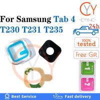 ใหม่สำหรับ Samsung Galaxy Tab 4 7,0 T230 T231 T235ด้านหลังกล้องเลนส์ฝาครอบกระจกกับผู้ถือกรอบที่มีอะไหล่ของสติกเกอร์ที่มีคุณภาพสูง