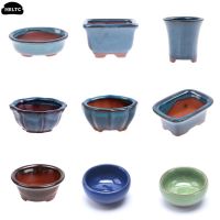 【CC】 Chinese Pot With Hole Bonsai Breathable Stoneware Holes Training Flowerpot