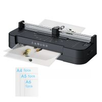 A4 Plastic Sealing Machine Ruler Paper Cutter All-In-One Photo Laminator Household Laminator+15PCS Plastic Film