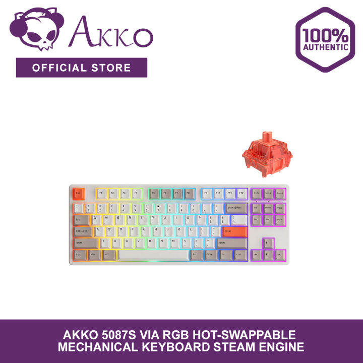 Akko 5087S VIA RGB Hot-Swappable Mechanical Keyboard Steam Engine ...