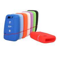 ♤¤ jingyuqin 10PCS Silicone Colorful Filp Remote Car Key Cover Case 3BTN For Volkswagen VW Polo Passat B8 Tiguan 2 Protect Replace