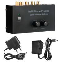 Phono Turntable Preamp Mini Electronic Stereo Phonograph Preamplifier Adapter RCA อินพุตเอาต์พุตเสียงรบกวนต่ำแบบพกพา