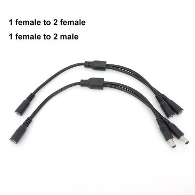 DC Power supply 1 female to 2 female male way extend Splitter connector Cable 19V 24V 12v 10A 18awg adapter Plug copper wire  Wires Leads Adapters