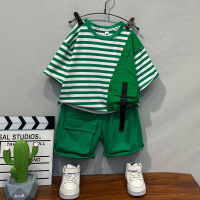 Boys Summer Short Sleeve Suit 2023 New Western Style Fashion Childrens Summer Boys Korean Style Handsome Baby Clothes Fashion