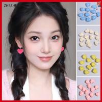 ZHEZHE 10Pcs สีลูกอมสี อุปกรณ์เครื่องประดับอัญมณี ดีไอวาย สีสันสดใส อุปกรณ์เสริมงานฝีมือ สากลสากลสากล จี้ห้อยคอ เครื่องรางหัวใจ สร้อยคอสำหรับผู้หญิง