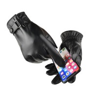 Găng tay da lộn nam cảm ứng điện thoại chống nắng cực tốt mẫu HOT CLN01 (màu đen) thumbnail