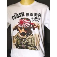 เสื้อวงนำเข้า The Clash Kamikaze Joe Strummer Ramones Redemption Song Punk Rock Retro Vintage Ska Reggae T-shirt หด ผู้ชาย
