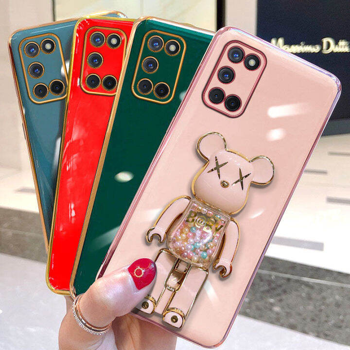 jiefie-ใหม่ของเล่นหมีเคสโทรศัพท์สำหรับ-oppo-a92-a31-a83-a93-a94-a95-a96-a97ตุ๊กตาน่ารักโครเมี่ยมสุดหรู-plated-soft-ฝาครอบโทรศัพท์-tpu-ขาตั้ง