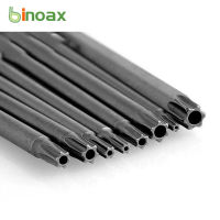 Binoax 8Pcs Tamper Proof Security Drill Bit Set Magnetic Torx Screwdriver Flat Head 1/4" Hex T8 T10 T15 T20 T25 T27 T30 T40 Drills  Drivers