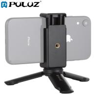 PULUZ Mini Portable Folding Plastic Stand Tripod Tripode&amp;Universal Phone Clamp Bracket Smartphones Holder Clip for xiaomi huawei Selfie Sticks