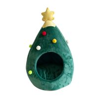 Semi-Closed Christmas Tree Pet Nest Litter Kennel