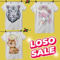 เสื้อผู้หญิง ลายสวย LOSO Store เสื้อยืดแท้100% UNISEXใส่ได้หญิงชาย