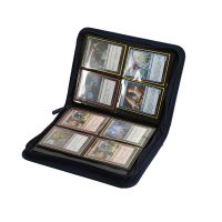 PU Leather Pokemon 160 Cards Binder TCG Game Zipper Card Album 20 PAGES 4 Double Side POCKETS Sealed Fixed Page for MtG/PTCG/YGO