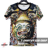 SnapCat SK014 เสื้อยืดเด็กอายุ 4-10 ปี,เสื้อยืดพิมพ์ลาย ยักษ์,หนุมาน