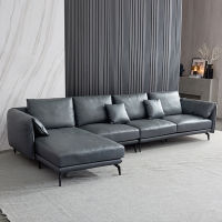 GAZZSI Nordic Light Luxury Leather Sofa Living Room Combination Simple Modern Italian Sofa
