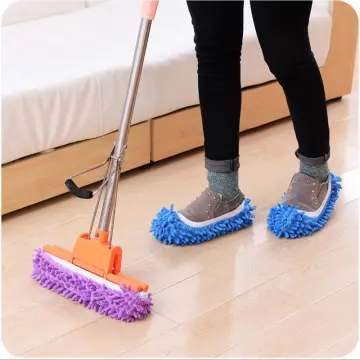 1pair Multifunctional Dust Mop Slippers, Lazy Mop Shoes, Mop Cap,  Detachable And Washable Mop For Cleaning Floor