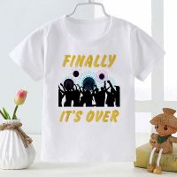 2022 Finally Its Over Baby Boy Short Sleeve T-shirts 2023 Happy New Year Childrens Clothing Fashion Kids Shirt Vetement Enfant