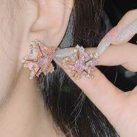 【lz】❀◐⊙  Versa originalmente definido Big Star Geometric Gem Set Banhado 18k micro Incrustado Zircão Brilhante irregular Starfish anel