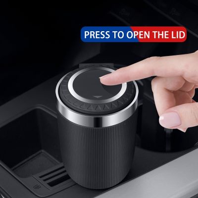 hot【DT】 Car Ashtray with Lid Smell Proof Led Cup for Fireproof