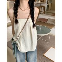 ✎♂ 63886 Simple Flat Neck Camisole Top