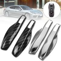 卍✓﹍ 1 Pair Car Remote Key Case Cover Shell Carbon Fiber Chrome Color For Porsche Cayenne Macan 911 Boxster Cayman Panamera