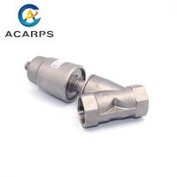 2 Stainless steel pneumatic seat valve DN50 female thread Y type high temperature steam Angle seat valve