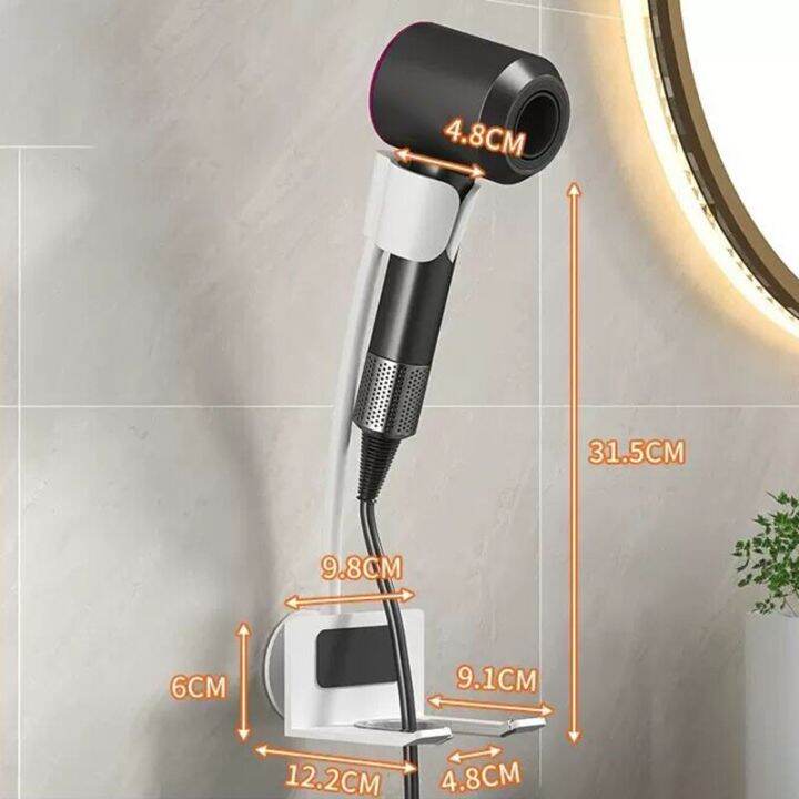 Wall Mounted Hair Dryer Holder Rack Shelves Straightener Hair Dryer