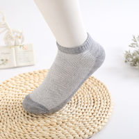 Goods in Stock! 1 Pair of Mens and Womens Cotton Ankle Socks Sports Leisure Solid Color Stripe Comfortable Socks