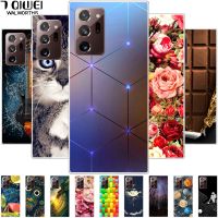 Soft Cover For Samsung Note 20 Ultra Case S20 FE TPU Print Cat Silicone Cases for Samsung Galaxy Note20 M52 5G Funda Coque Clear