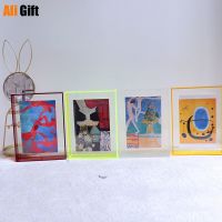 【ELE Photo frame】 DIY สร้างสรรค์อะคริลิ6นิ้วกรอบรูปตั้งค่าติดผนังแม่เหล็กตู้เย็นแม่เหล็กแสงหรูหราการจัดเก็บนอร์ดิกภาพผนัง