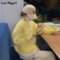 Laz Nigori เสื้อถักนิตติ้งสไตล์ญี่ปุ่น,ฤดูใบไม้ร่วงและฤดูหนาวหลวมลมขี้เกียจเสื้อแจ็คเก็ตคาร์ดิแกนกันหนาว2023