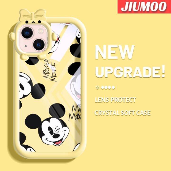 เคส-jiumoo-สำหรับ-iphone-13-iphone-13-iphone-13-pro-iphone-13-pro-max-เคสมิกกี้เมาส์แฟชั่นการ์ตูนน่ารักกล้องมอนสเตอร์น้อยนิ่มสำหรับเลนส์ซิลิโคนฝาครอบป้องกันใสกันกระแทกเคสโทรศัพท์แฟชั่นเคสโปร่งใส