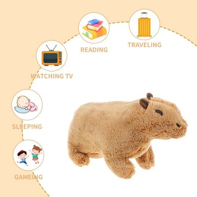 การจำลองตุ๊กตา Capybara ปุยนุ่มน่ารักยัดไส้หนูตุ๊กตาผ้าเหมือนจริงสัตว์ฟันแทะของขวัญวันเกิดเด็กของเล่นนอน