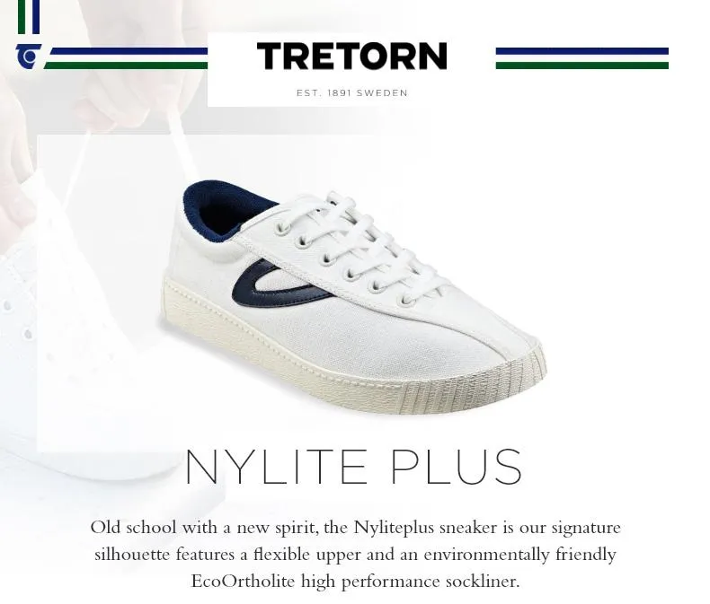 Tretorn Womens Nyliteplus-B Ivory 03 (Vintage White/Green) Shoes | Lazada PH