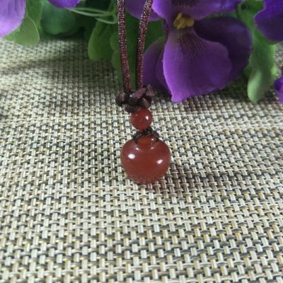 【cw】 Agate Gourd Bottle Pendant Jewelry exorcise Evil Spirits Safety Auspicious Amulet ！