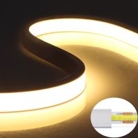 Ultra Bright COB FOB Neon Light LED Strip With Remote Control Touch Dimmer Switch 320LEDs/M DC24V Waterproof Neon Led Light Tape