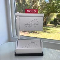 1 Piece Sold Sign Real Estate Business Card Holder Acrylic for Realtor Display Your Own Personalized Business Cards Real Estate