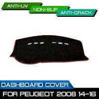 รถ Dashboard Mat Anti-Dirty Non-Slip Dash Cover Mat UV Protection Shade สำหรับ Peugeot 2008 2014 2015 2016