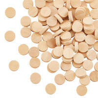 200 pc Beech Wooden Round Pieces DIY Accessories BurlyWood 1.5x0.45cm